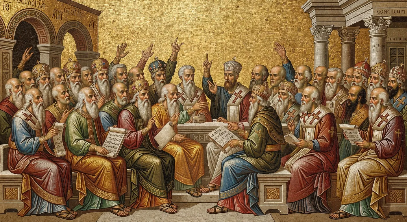 Manuscrit ancien representant un diagramme trinitaire medieval