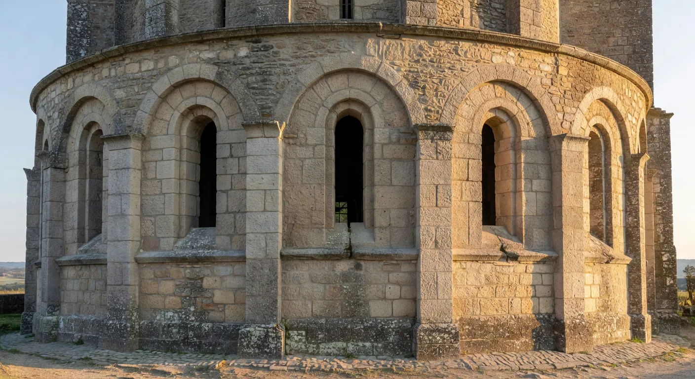 Vue de Collonges-la-Rouge en Correze avec ses maisons et son eglise en gres rouge