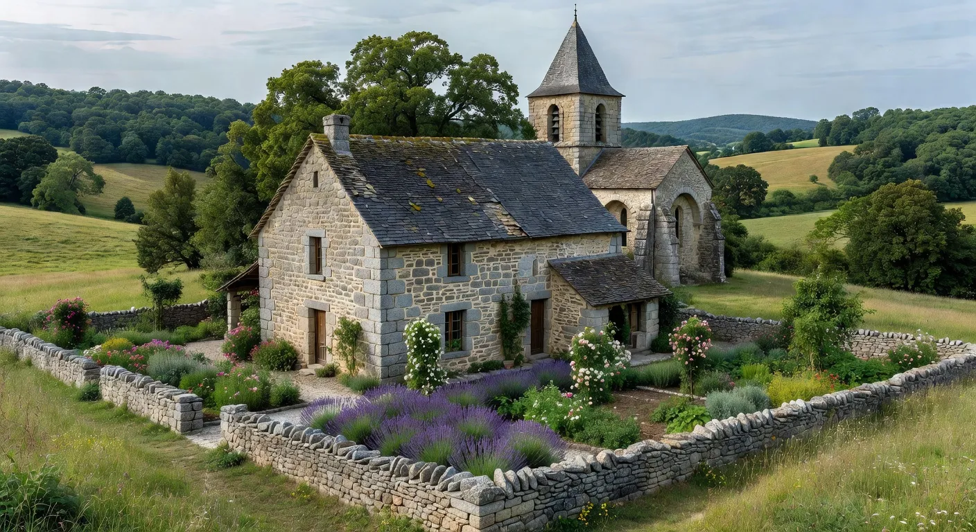 Vue du village de Saint-Augustin en Correze