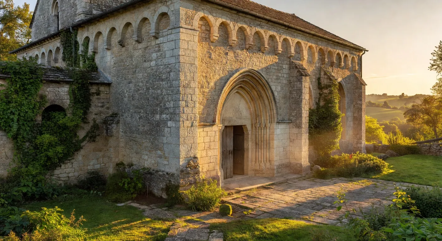 Abbaye romane du Limousin, architecture cistercienne en pierre de granit