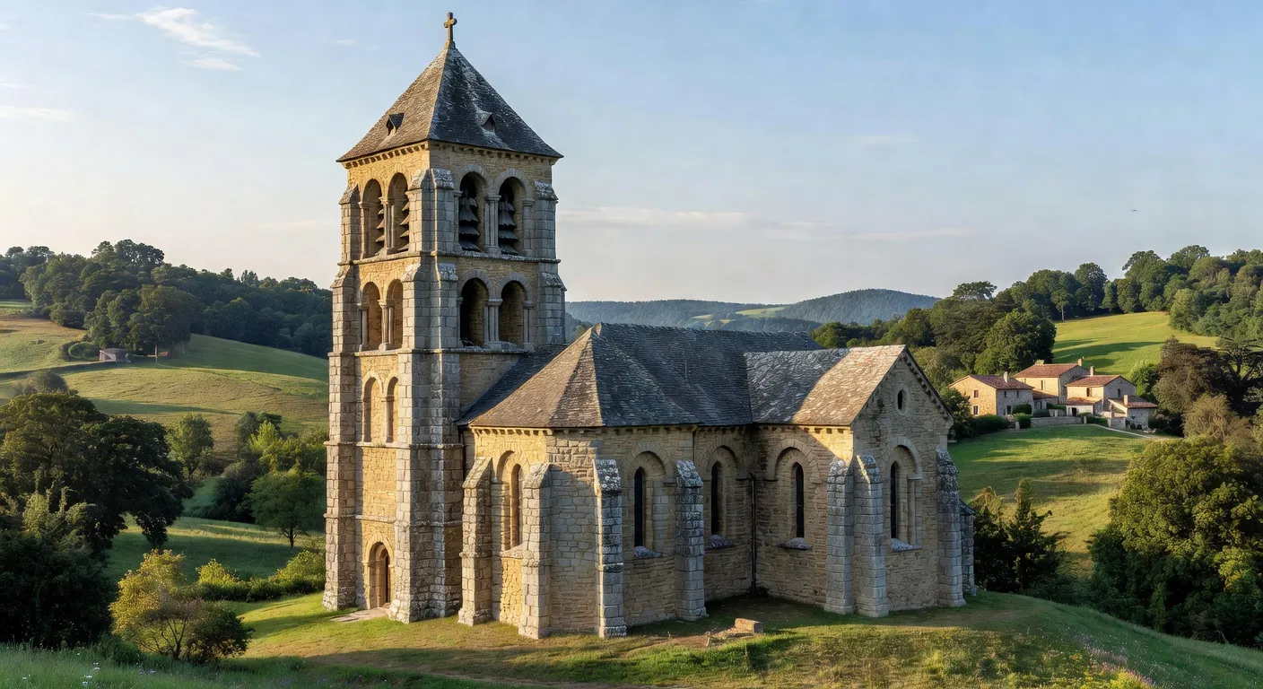 Eglise romane du village de Saint-Augustin en Correze
