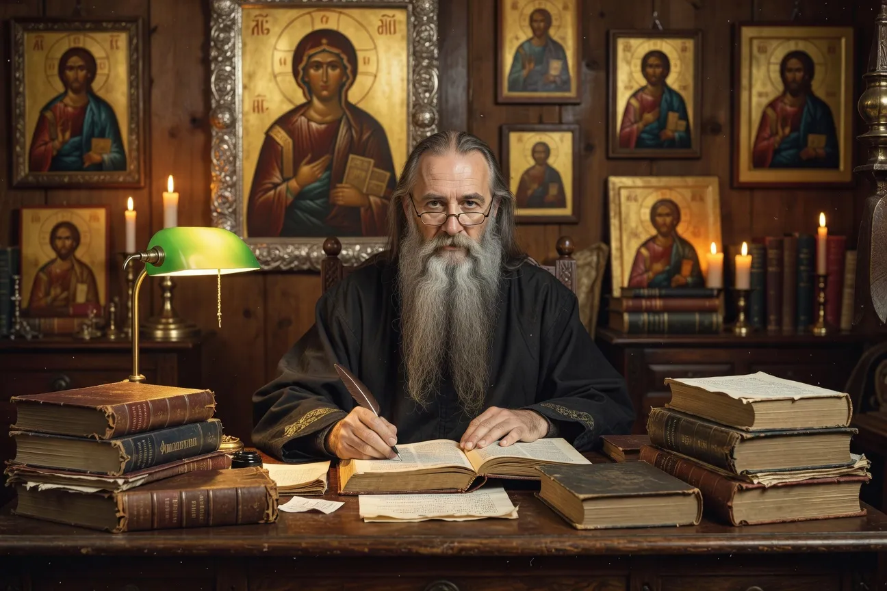 Theologien orthodoxe a son bureau