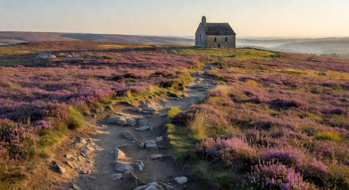 Sentier de randonnee dans le massif des Monedieres