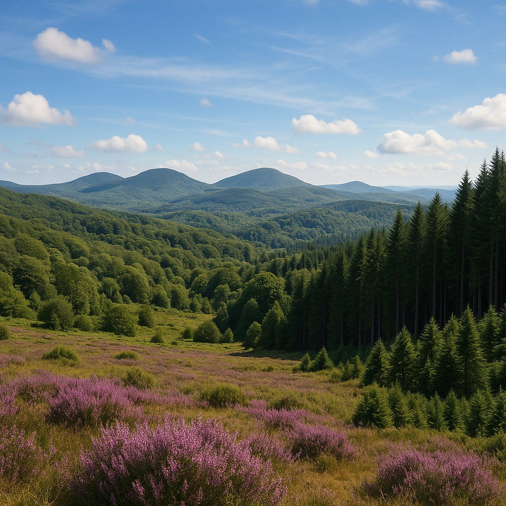 Sentier de randonnée dans le massif granitique des Monédières